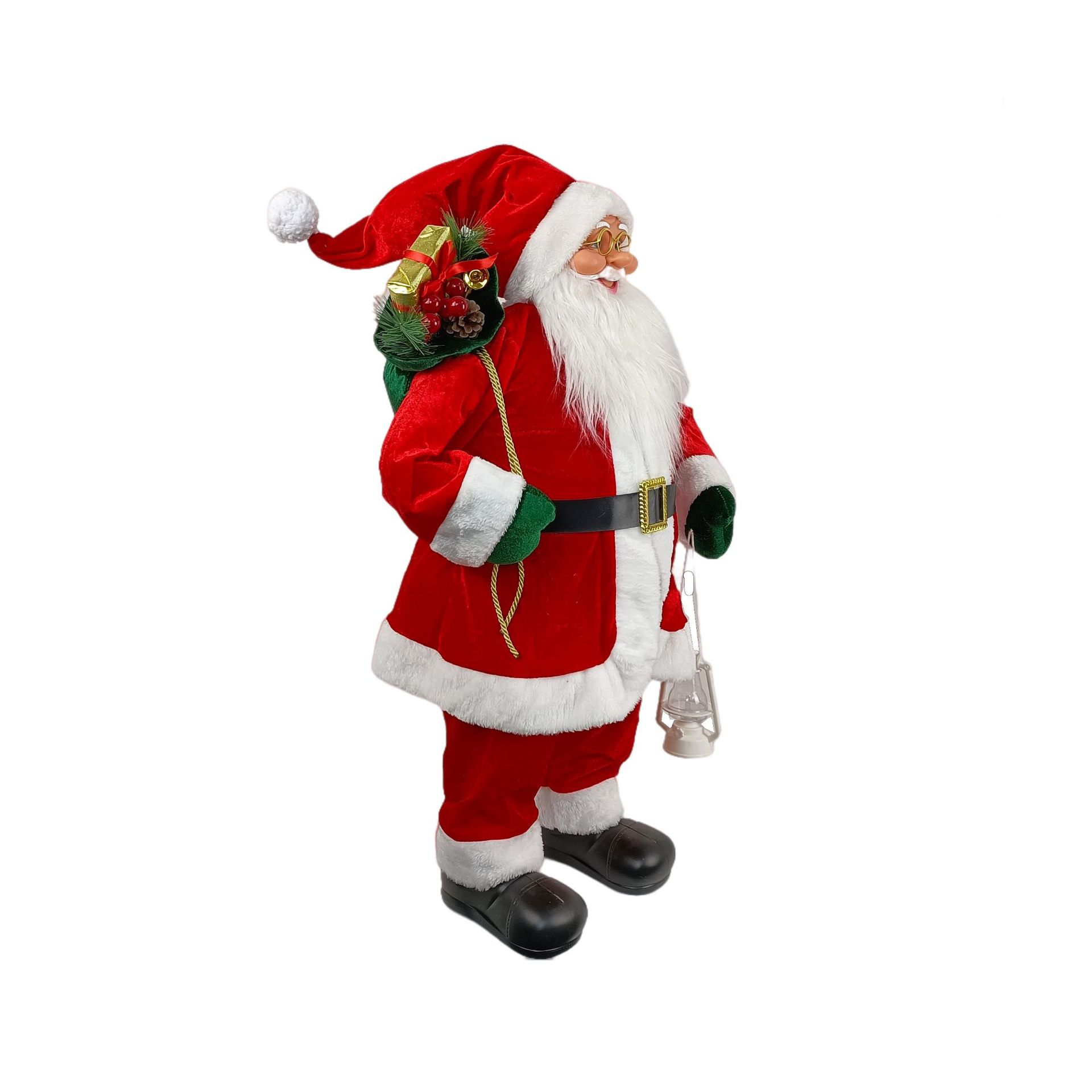 Cheung Chau Christmas Factory Directly Provides 80Cm Standing Santa Claus Christmas Decorations Christmas Scene Decoration Christmas Gifts Display Santa Claus Application Scenario