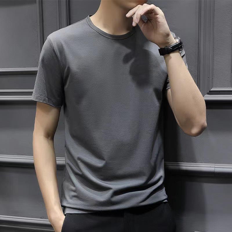 Men's short-sleeved T-shirt, slimming base layer, cotton mini shirt, pure white T-shirt, half-sleeved T-shirt, inner lining. Application Scenario