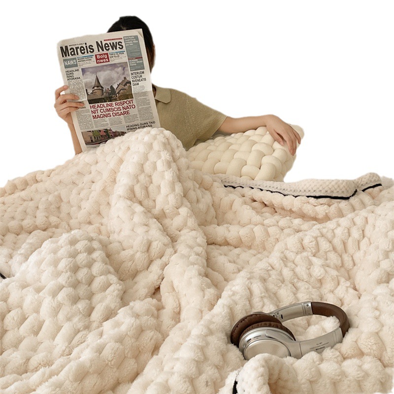 冬季A类金龟绒单层毛毯贝贝绒卧室加厚保暖多功能双面绒盖毯批发详情图5