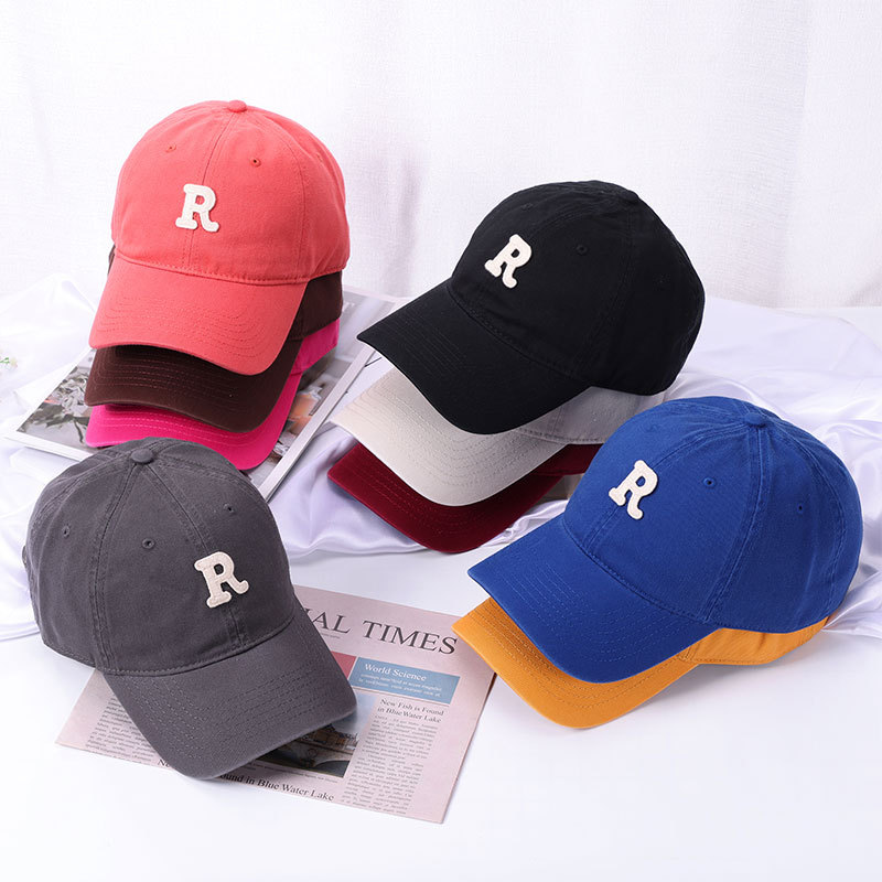 Korean Washed Baseball Cap Women's Letter Embroidered Duck Hat Men's Fashion Casual Sports Sunshade Hat