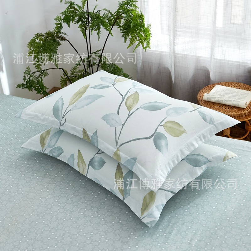 Boya Home Textile All-cotton Pillowcases, a pair of pure cotton pillowcases, wholesale of cartoon checkered pillowcases for home student dormitories Specification image
