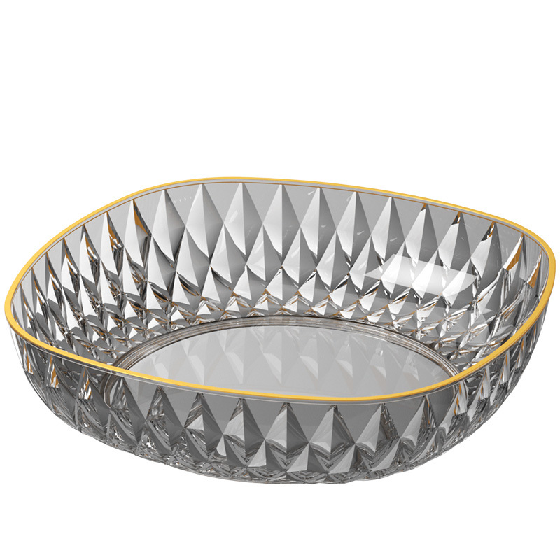 Fruit Plate High Appearance Level Living Room End Table Melon Seeds Dried Fruit Plate Plastic Ktv Bar Net Red Light Luxury Nut Snack Plate Item Picture