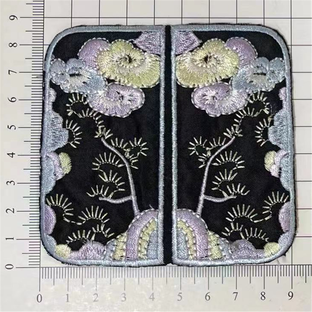 Gallo Wholesale Flat Embroidery Value Boutique Square Diamond Matching Black Dress Hanfu Hat Accessories Direct Sales Diy24 details Picture