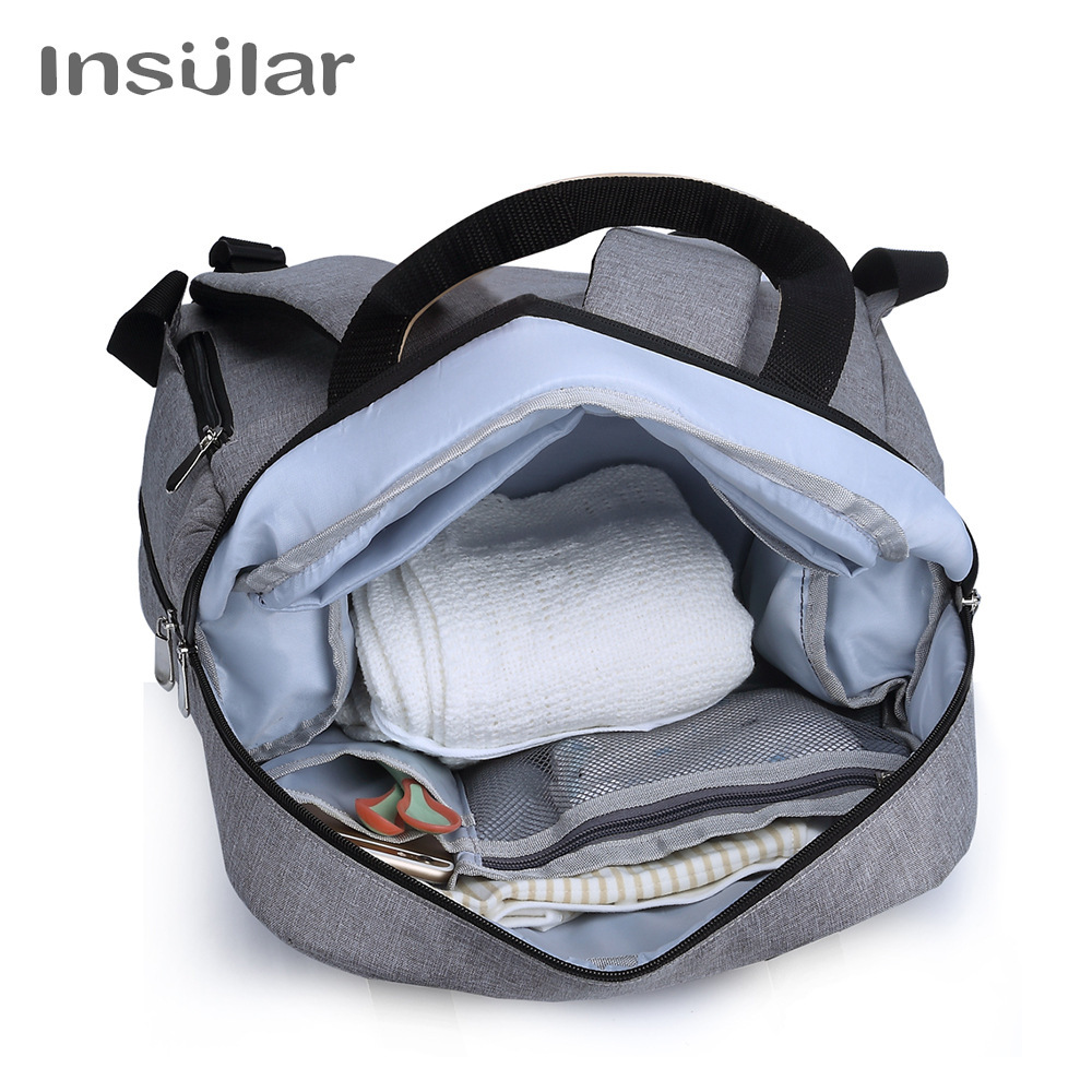 Spot Multi-Functional Portable Shoulder Large Capacity Mom Bag Mother And Child Go Out Backpack Mother Bag Waiting For Delivery Bag Cross-Border Specification drawing