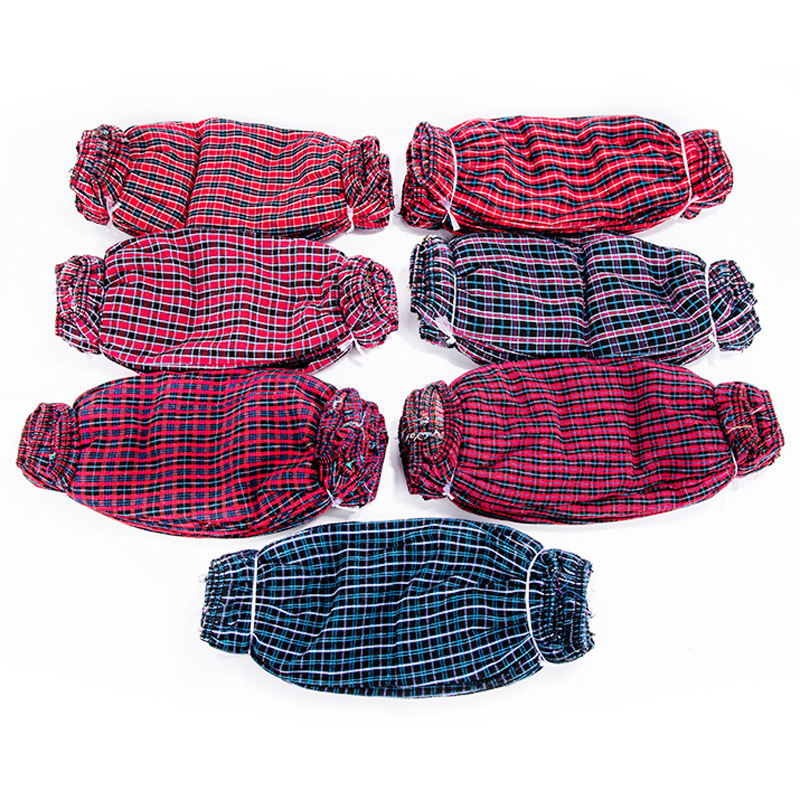 Spot Wholesale Cotton Checkered Sleeves Labor Protection Oil-Proof Sleeves For Men And Women Universal Household Dust Sleeves Stall Supply