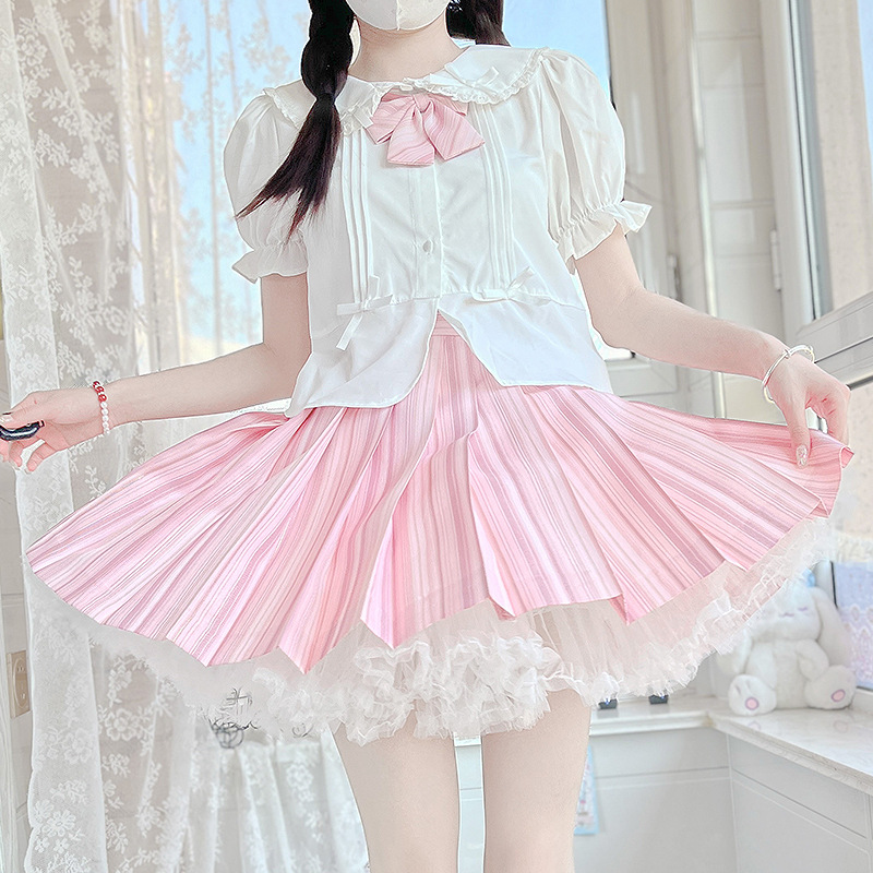 lolita Daily Cloud Boneless soft yarn thin marshmallow summer jk all-match puffy dress details Picture