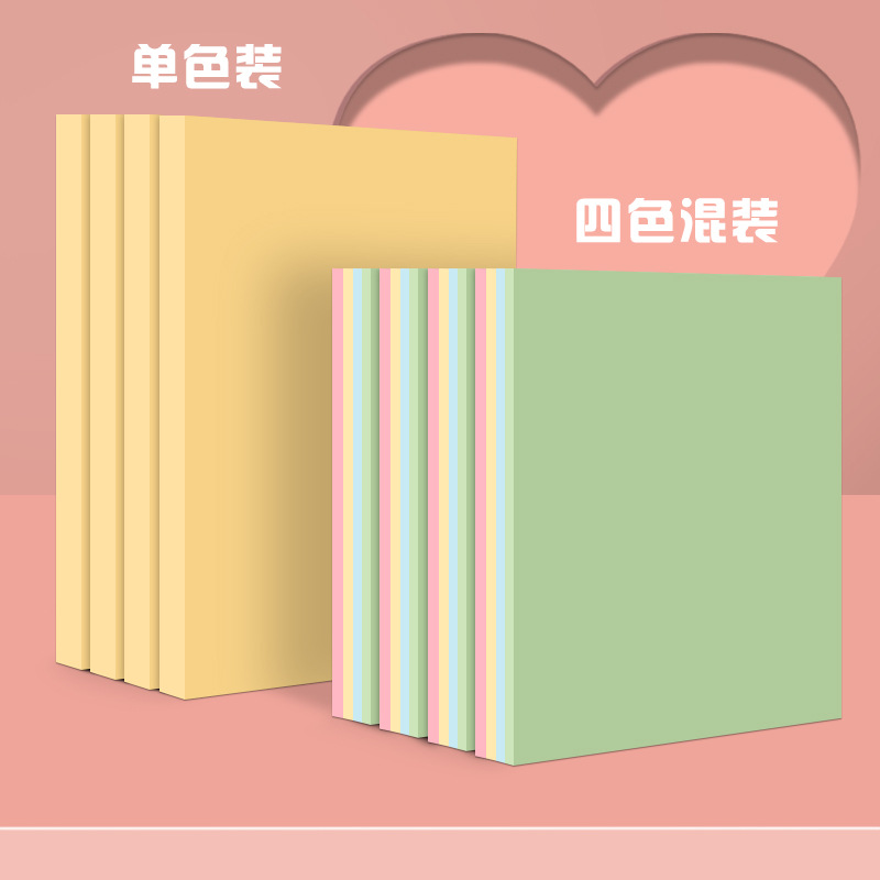 Factory wholesale of color sticky notes, takeout review notes, tear-off message notes, office combination, simple memo notes details Picture