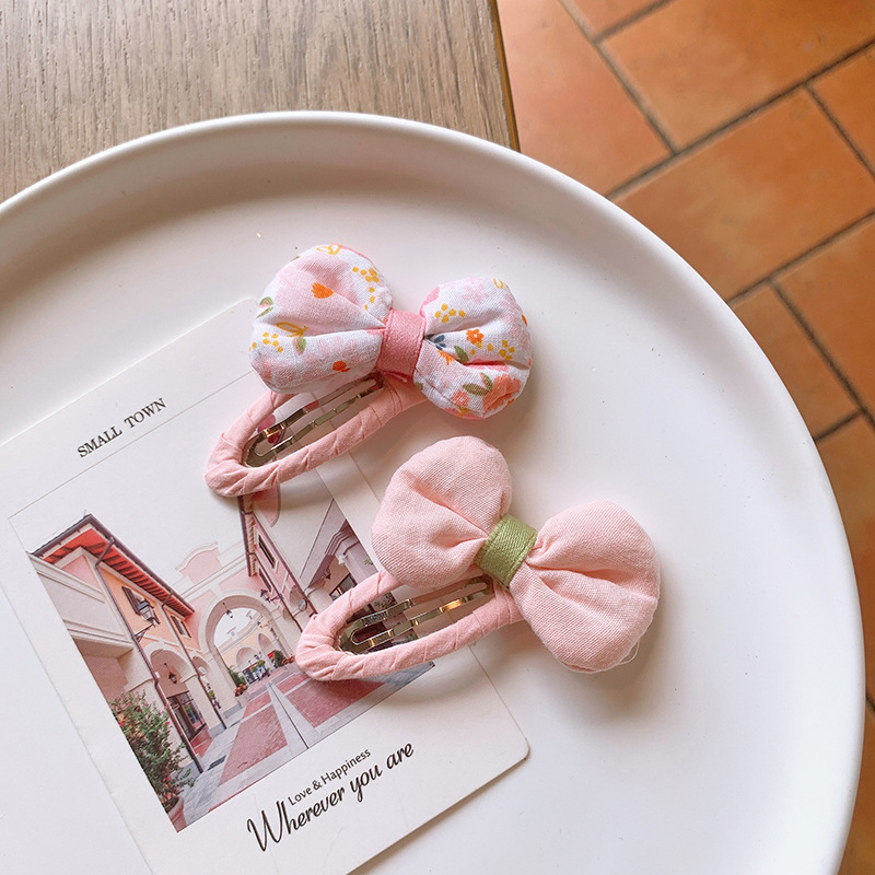 Children's Hairpin New Bow Korean Edition Floral Hair Accessories Female Princess Girl Baby Broken Release Art Bb Clip Hairpin Specification drawing