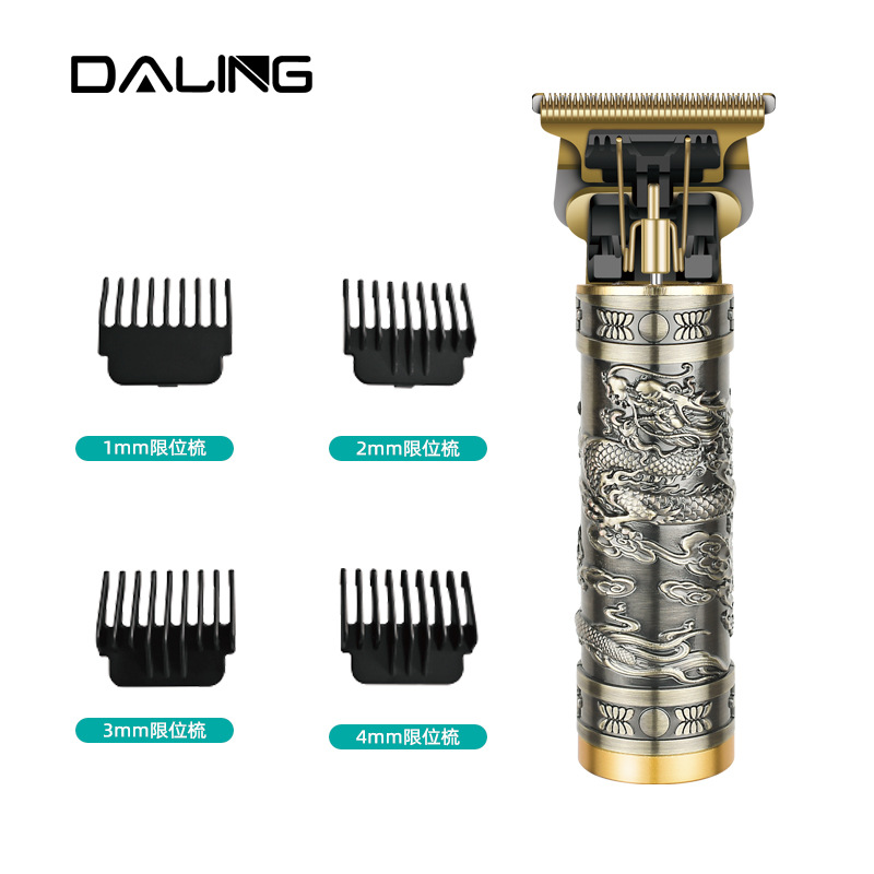 Vintage Oil Head Sculpting Electric Clippers Portable Shaver Barber Clippers 2-In-1 Darling 1578 Specification drawing