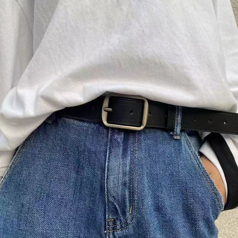 Belt for men and women, pin buckle, ins style, trendy Korean style fashion belt, student belt, youth belt, young men pic 5