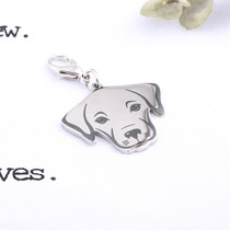 New pet dog brand metal stainless steel laser lettering dog brand dog collar pendant Cat and dog jewelry