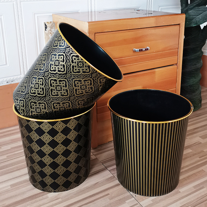 金边垃圾桶 家用厨房卫生间垃圾收纳 塑料垃圾桶纸篓