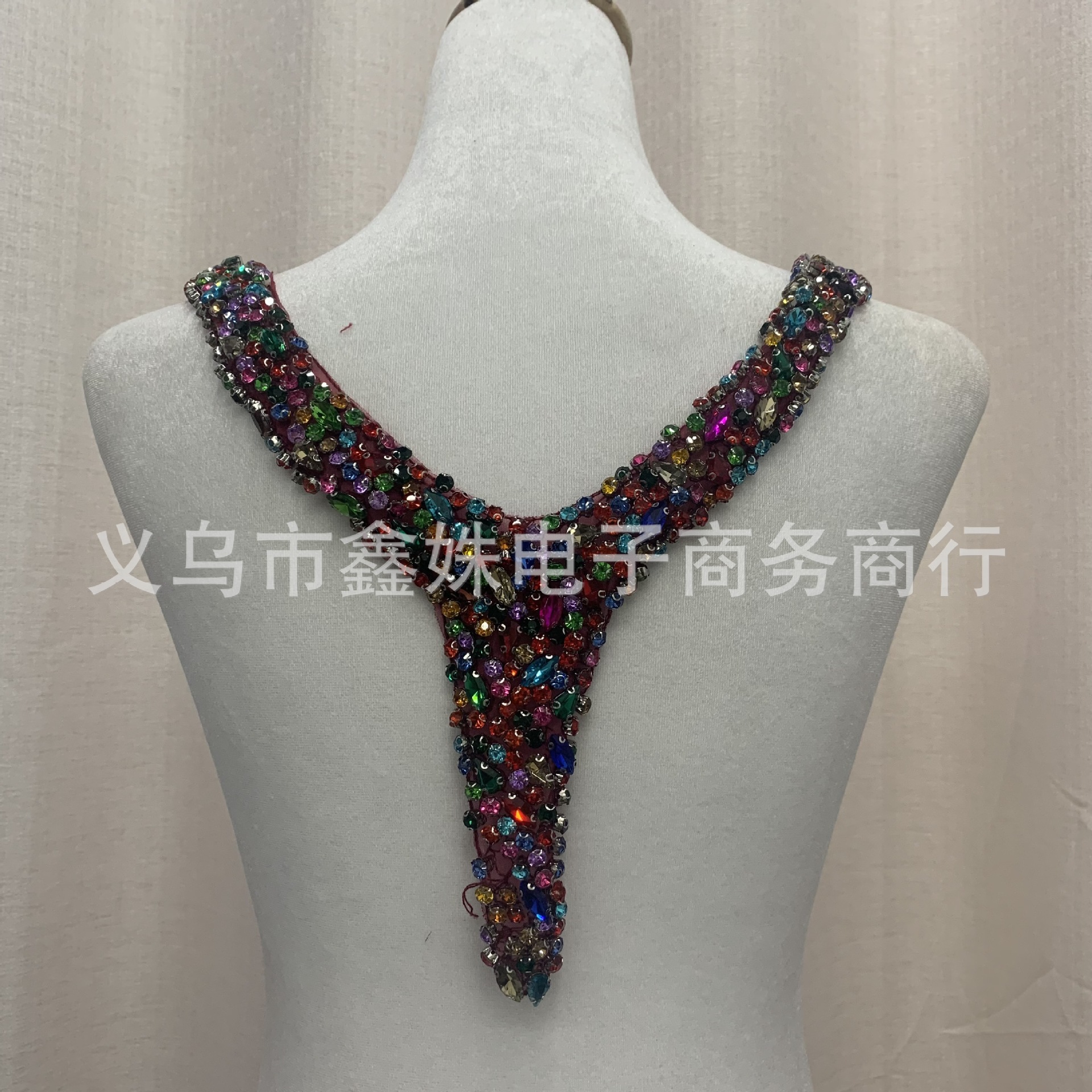 Heavy industrial multicolor hecho a mano perforado cuentas cuello floral ropa de vestir cuello sexy ropa interior accesorios details Picture