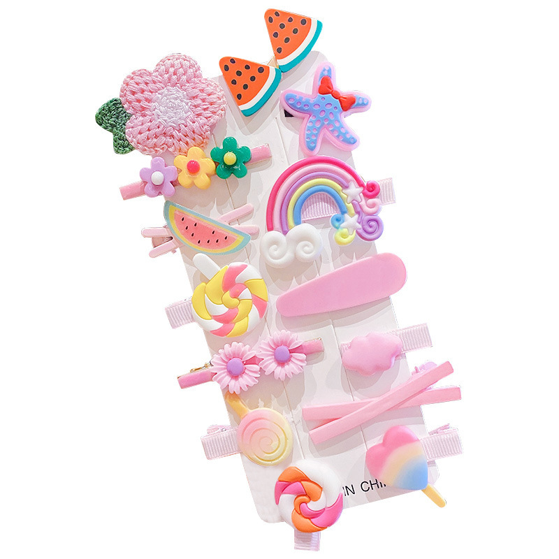 Children's Hair Clip Girls Internet Red Hair Card Princess Cute Girl Headdress Bb Clip Broken Hair Bangs Clip Baby Clip Item Picture