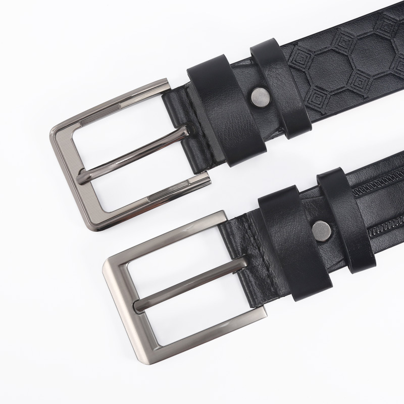 New Europe And The United States Leisure Pin Buckle Waistband Pu Washed Microfiber Belt Men's Belt Stall Wholesale