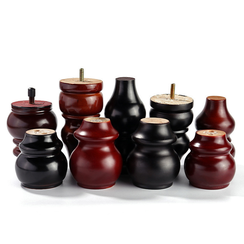 Factory wholesale European furniture sofa accessories solid wood gourd foot sofa foot table foot cabinet foot support foot coffee table foot Application Scenario