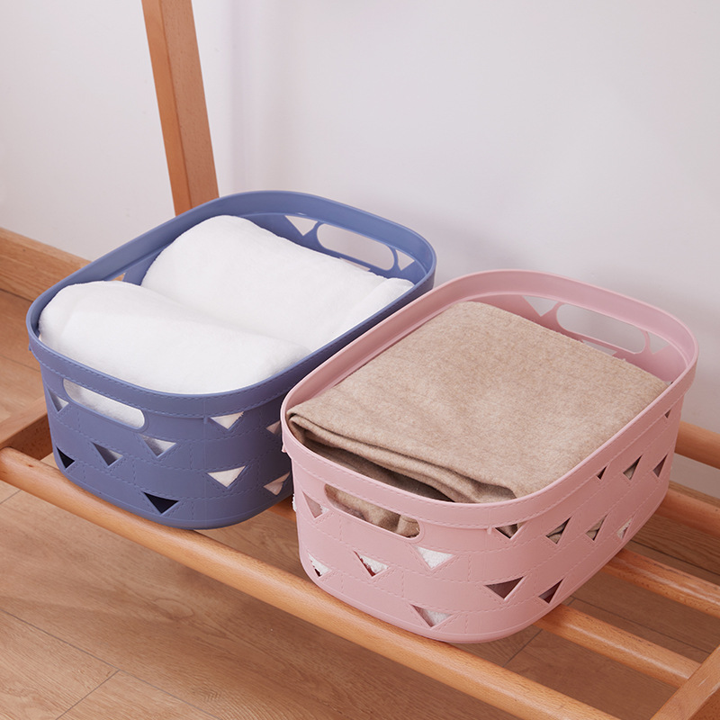 Zhenrong Oval Storage Basket Plastic Pp Hollow Debris Basket Factory Parts Small Objects Finishing Storage Basket Wholesale details Picture