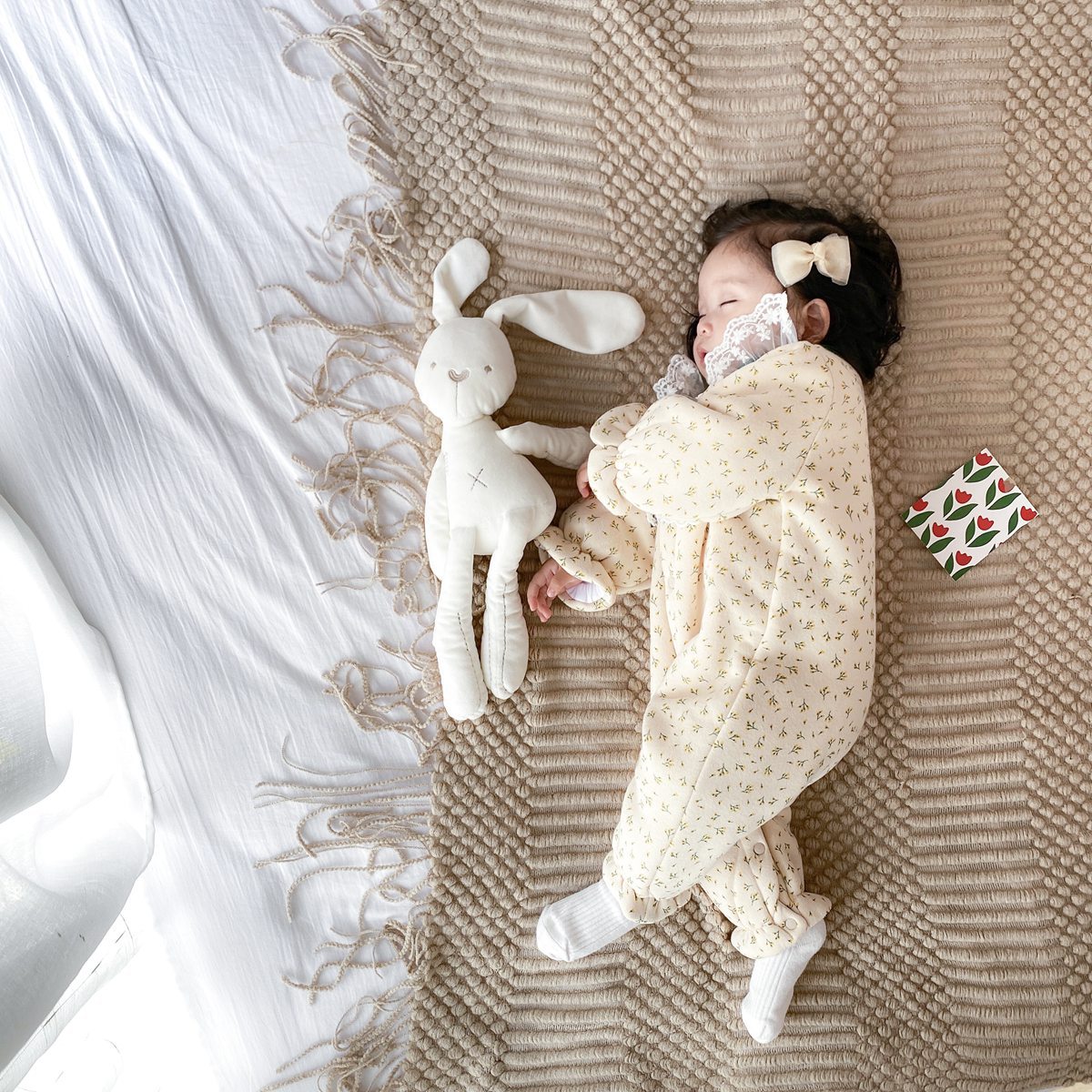Baby one-piece suit, winter cotton-padded jacket, lace warm outdoor wear for baby girls, Korean version pure cotton thick long crawl for newborns Specification image