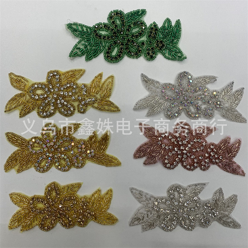 Diamond-encrusted clothing accessories, barcode rhinestone wedding dress and evening gown decoration accessories