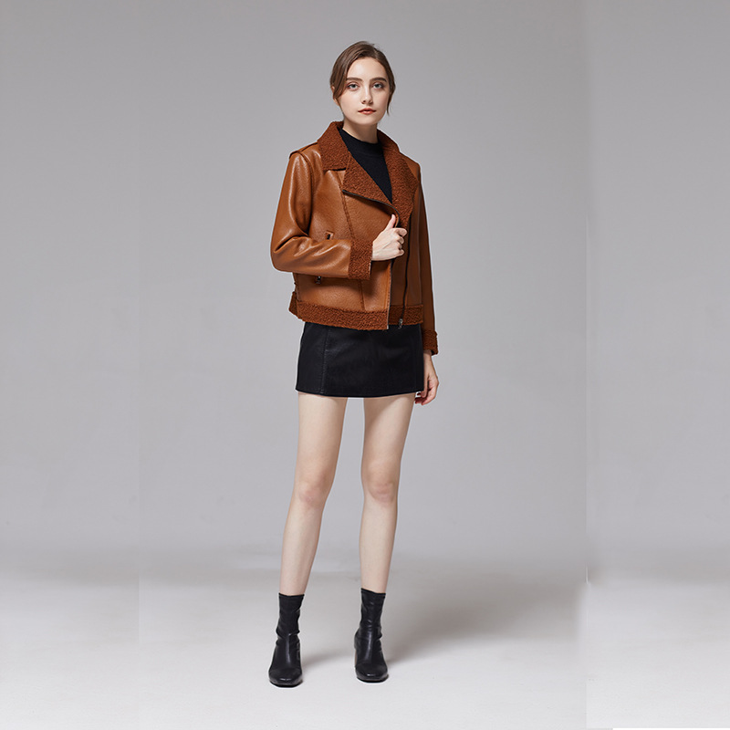 2024 Women's leather jackets Spring and Autumn bestsellers: Korean-style PU leather jackets, loose and short motorcycle leather jackets, factory direct sales Specification image