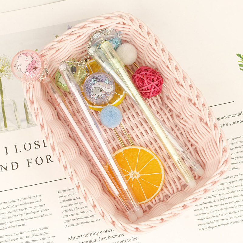 Creative and cute hamster, shiny gel pen, full syringe signature pen, student exam water-based pen, stationery supplies