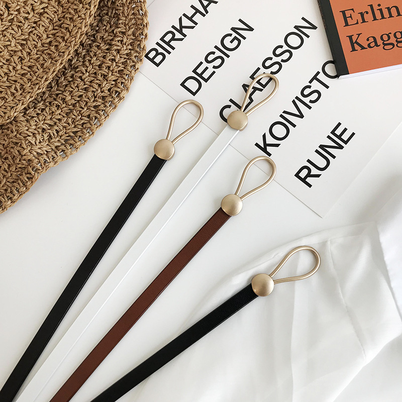 Non-Hole Knotted Slender Waist Belt Women's Summer Fashion Suit Embellished With Dress Sub-Shirt Waist Chain Trousers With Small Belt details Picture
