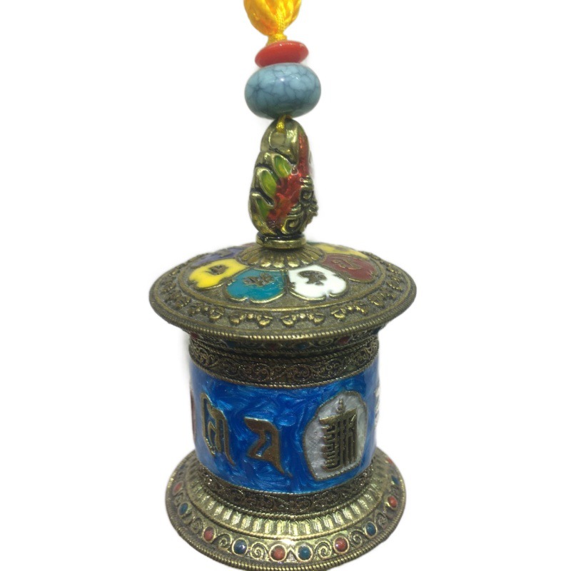 Factory direct sales of Auspicious Eight Treasures, five-color hanging tassels, Tibetan-style car hangers, alloy wheel wheels, car hangers, rearview mirror hangers Application Scenario