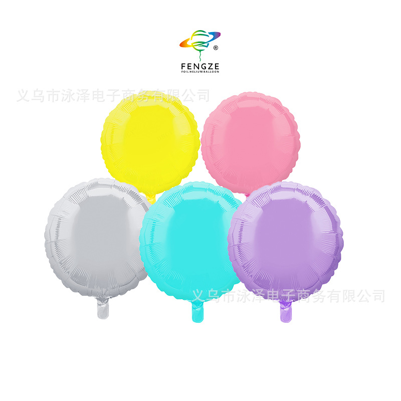 Aluminum film macaron round balloons for birthday party, wedding banquet and proposal decoration details Picture