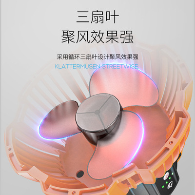 Multi-functional fan lamp, high-brightness folding hook tent lamp, remote-controlled outdoor play lighting details Picture