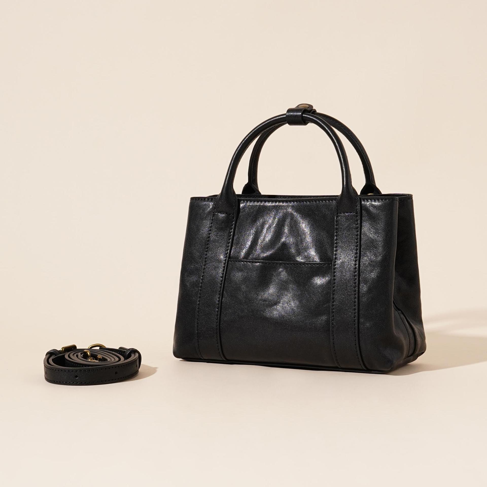 2025新款大容量真皮手提包女高级感百搭斜挎包休闲时尚单肩包牛皮详情1