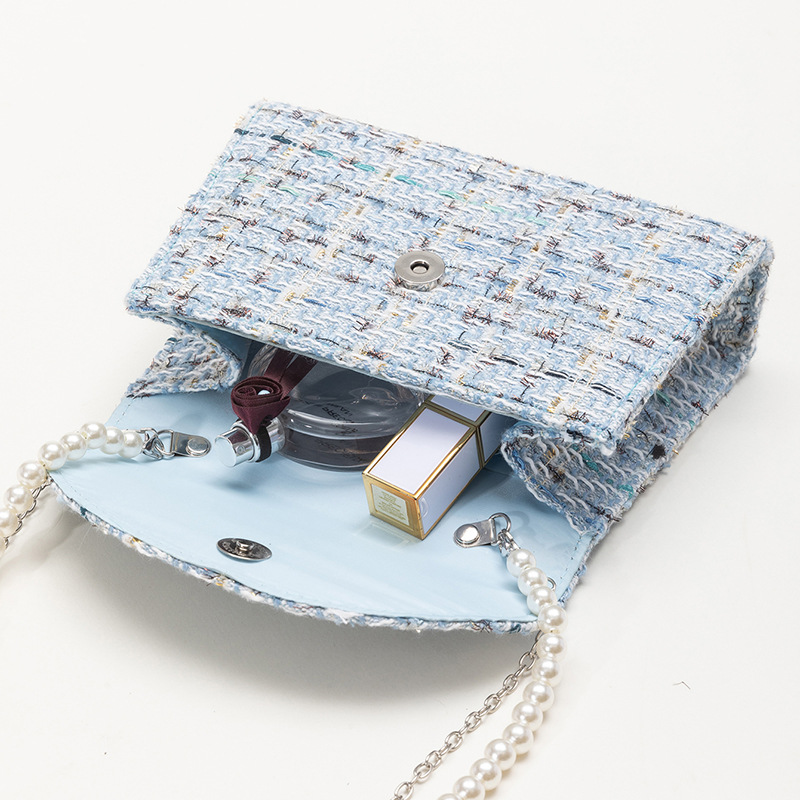 European And American Chain Dinner Bag Plaid Single Shoulder Diagonal Chain Female Bag Evening Dress Makeup Bag Banquet Bag Wholesale Item Picture