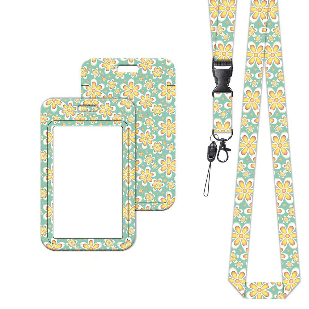 Work License Uv Certificate Sleeve With Lanyard Hanging Neck Telescopic Buckle Employee Badge Badge Bus Card Sleeve Brand Rice Item Picture