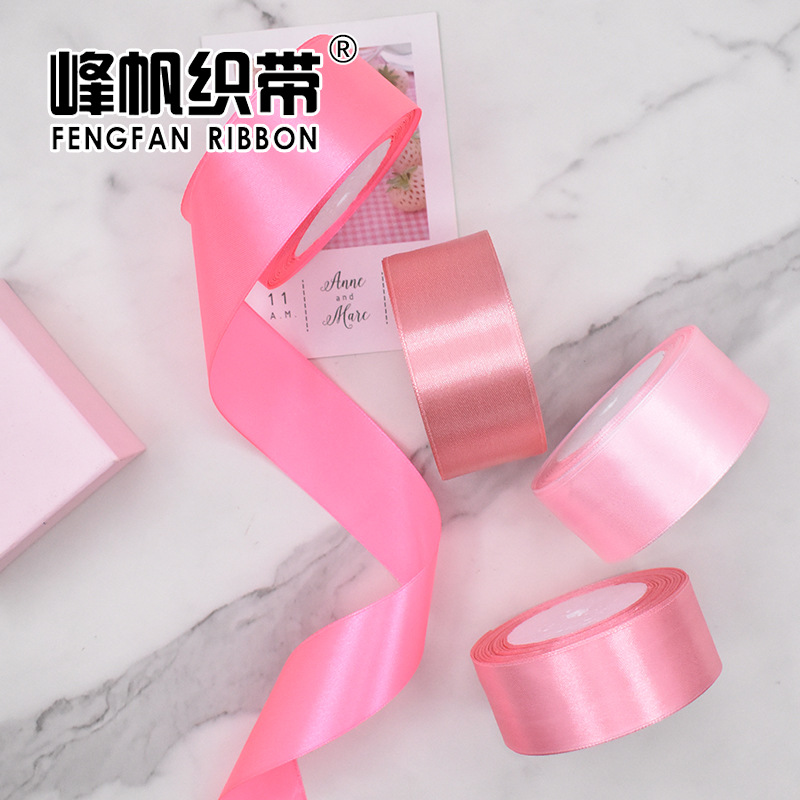 Wholesale 4cm ribbons, diy handmade rose ribbons, cake boxes, flower decoration ribbons, wedding car red webbing details Picture