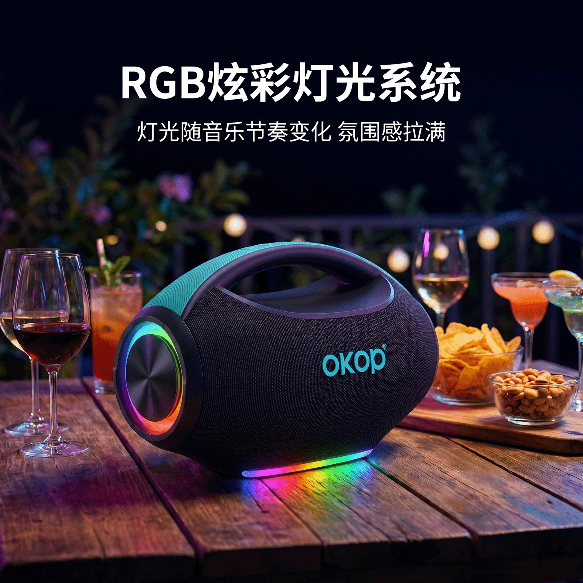 861 مدفع جديد عبر الحدود من طراز RGB مزود بمدافع لاسلكي ثنائي الرنين مزود بجهاز سمعية بلوتوث Application Scenario