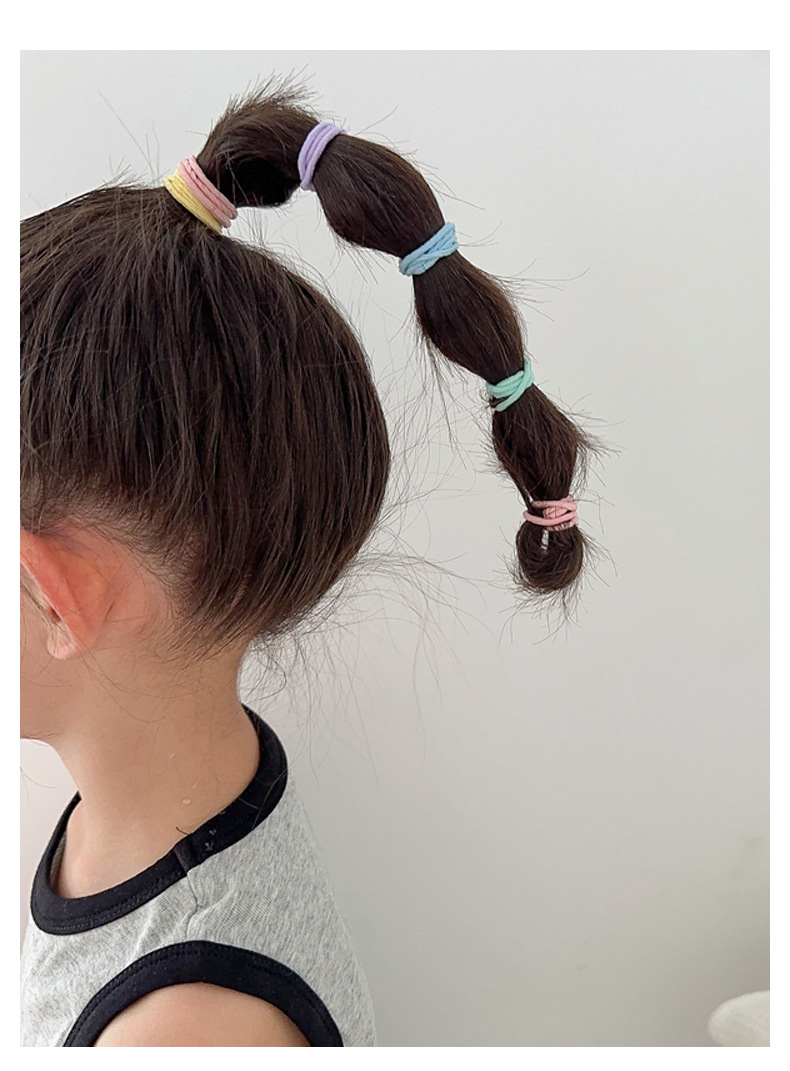 儿童扎头发皮筋女童不伤发发绳弹性好发圈宝宝彩色头绳女孩橡皮筋详情6