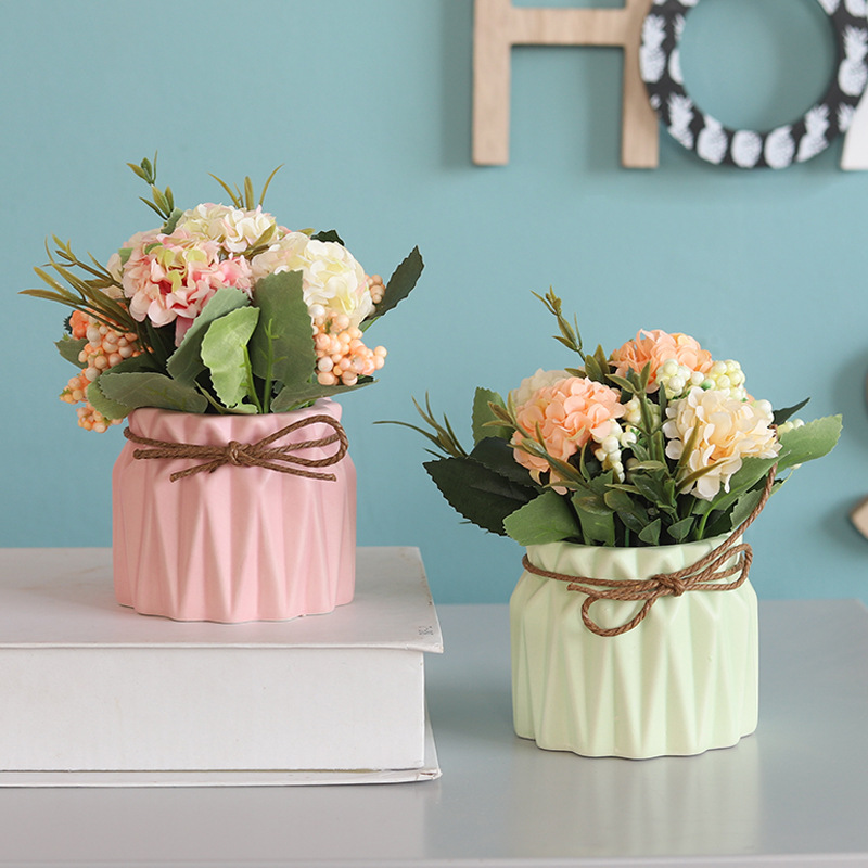 European-style artificial plant bonsai, silk flowers, flower plants, ceramic potted plants, Valentine's Day gifts for girls, wholesale of artificial flowers details Picture