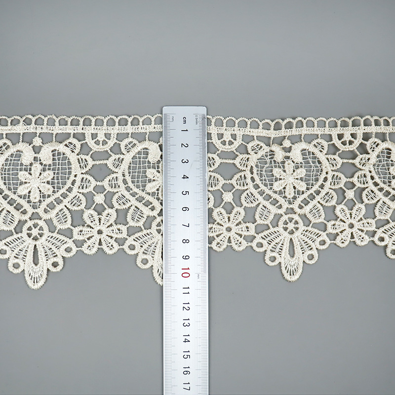 Polyester lace, brown and beige sofa cushions, home textile accessories, 10CM wide lace water-soluble embroidery lace pic 12