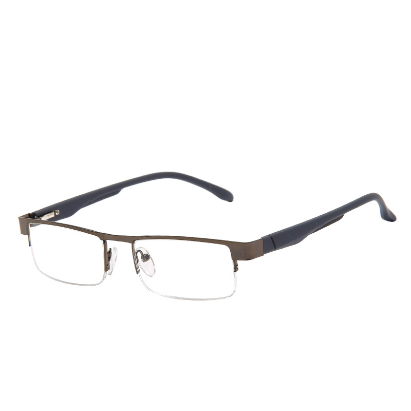 新款老花镜老年人金属眼镜舒适老人镜方型半框老花眼镜气质款详情图4