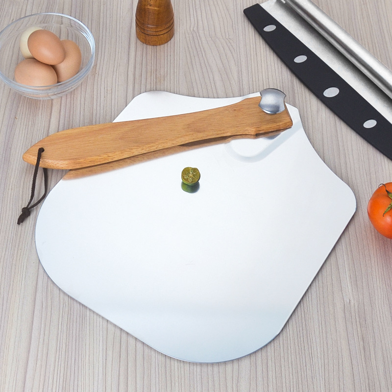 Pala de pizza extraíble pala de pizza plegable pala de horno de pizza cabeza de pala de aluminio herramientas de pizza pala de transferencia pala de pizza para hornear details Picture