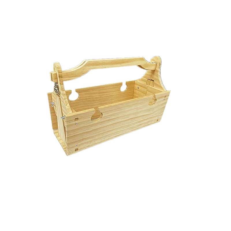 木质户外便捷折叠桌手提式果蔬篮二合一春游蛋卷桌烧烤杯架红酒桌