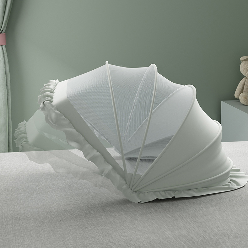 Foldable Infant Mosquito Net Baby Mosquito Net Bed Full Cover Children's Yurt Shade Free Installation Of Bottomless Mosquito Cover Specification drawing
