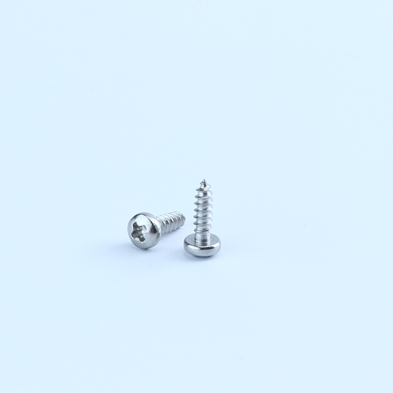 Manufacturer Straight Supply Cross Pan Head Self-Tapping Screws 304 Stainless Steel Screw Pan Head Round Head Cross Self-Tapping Screws details Picture