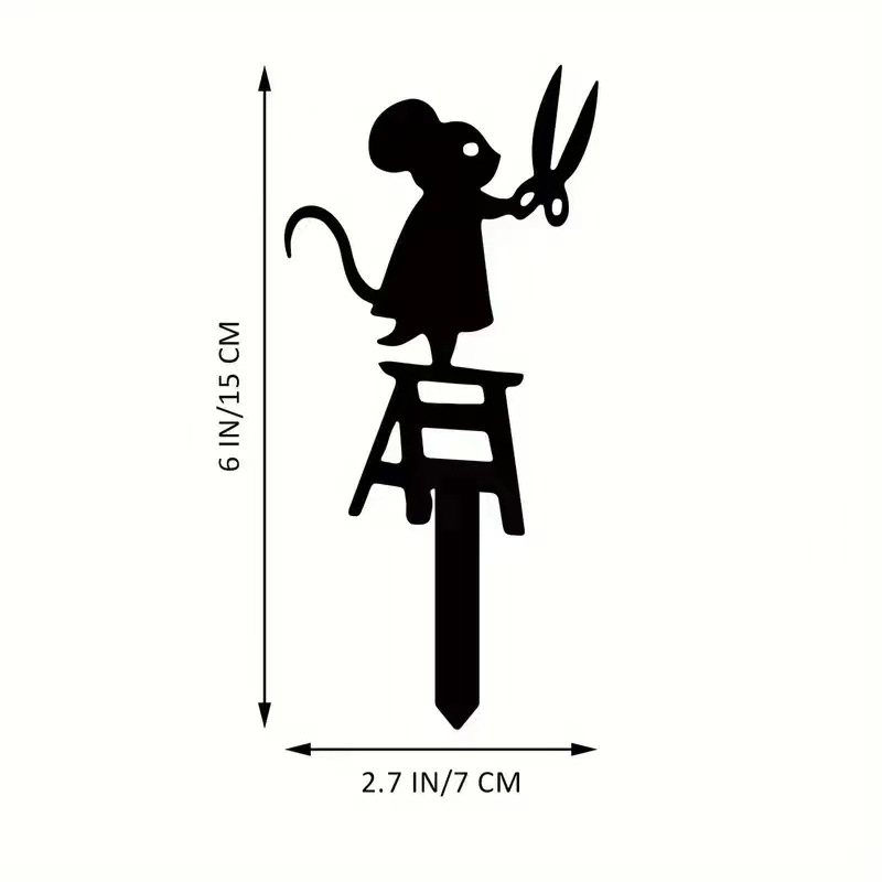 Temu hot selling metal garden decoration mouse insert cross-border independent station modern creative art metal Application Scenario