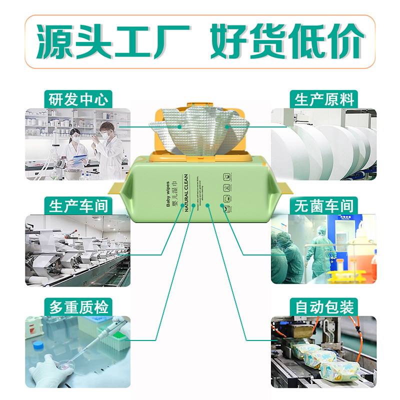 Manufacturer Wholesale Bi C Baby Wipes Baby Wipes Large Package Children's Hand And Mouth Wipes 80 Pump Thick Wipes details Picture