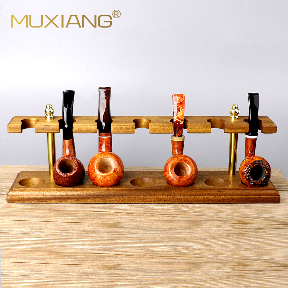 木香核桃木烟/实木烟斗支架/七位厂家批发产品图