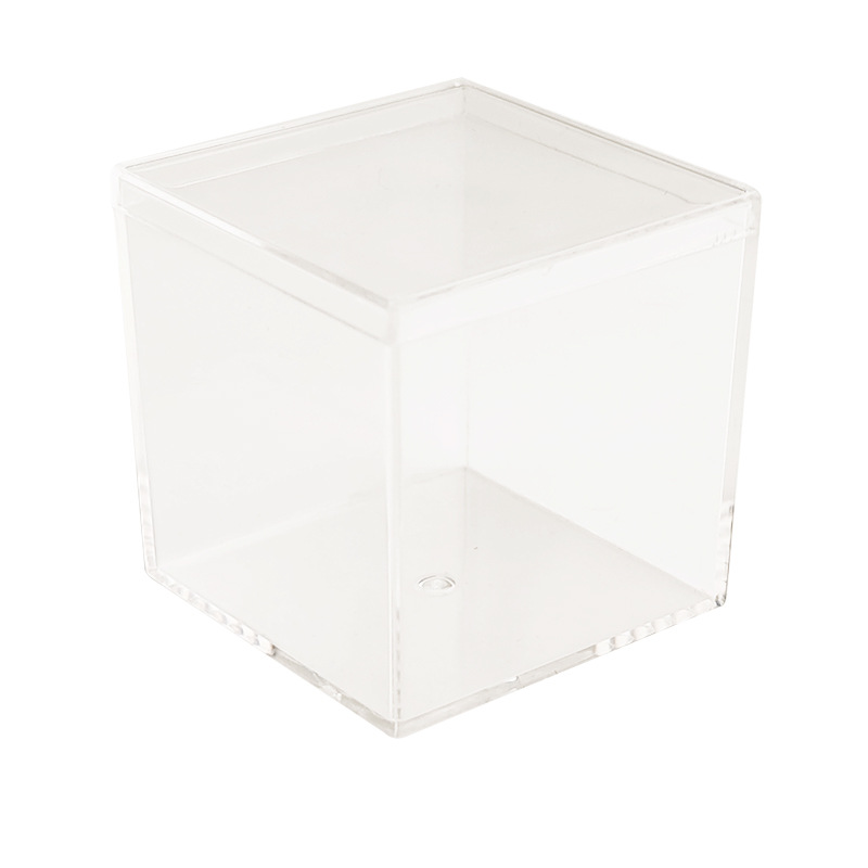透明塑料盒子 正方形天地盖亚克力皮筋收纳盒PS包装糖果盒 透明盒详情图5