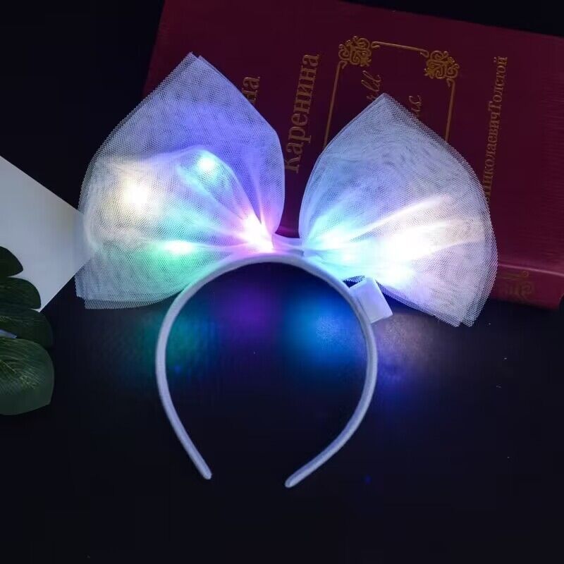 The popular headband, bow, glowing headband, sweet photo shoot, fairy headwear, concert glow-in-night toy, shining details Picture