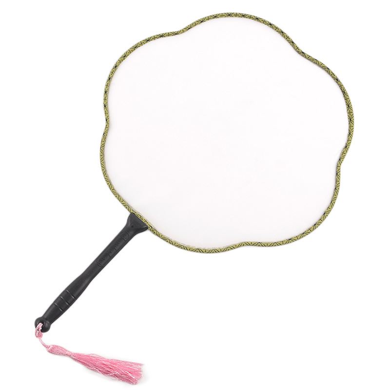 空白扇子幼儿园DIY手工画宫廷扇圆扇团扇diy手工绘画益智美术材料详情图2