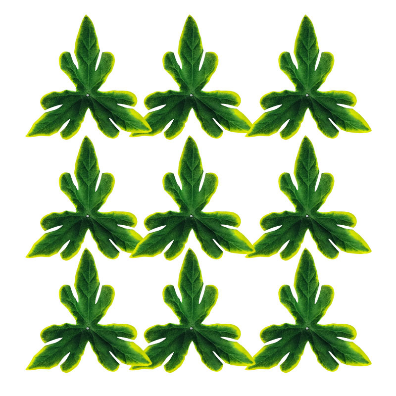 Artificial flower accessories, green leaf artificial flower accessories, non-woven fabric material, 13cm peony leaf artificial flower art details Picture