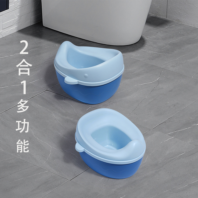 新品2合1 卡通鲸鱼款多功能儿童马桶坐便器可移动宝宝马桶男女